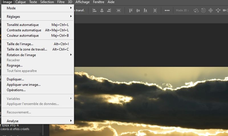 correction automatique avec Photoshop