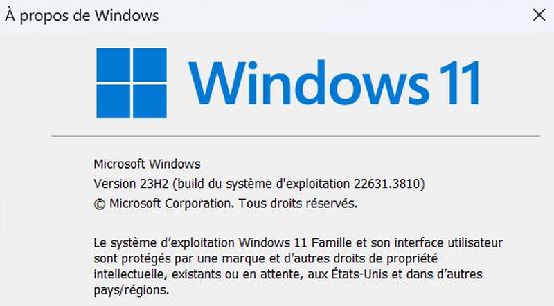 version de Windows