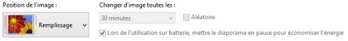 windows 8 : position de l'image