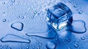 cube bleu, fond d'écran, belle image