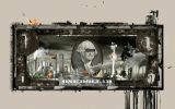 billet de banque trafiqué , fonds d'écran inclassables