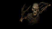horreur: le squellet vivant vous regarde dans les yeux