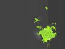tâche ou fleur verte : création numérique