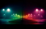 photo de nuit, filtres de dégradés de couleurs
