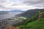 Tromsø, vue depuis le téléphérique de l'ensemble de la baie